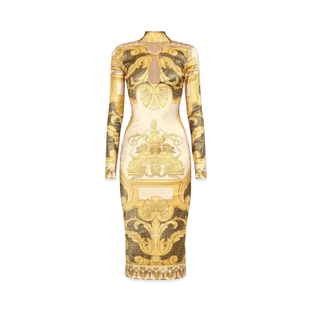 FENDI x Versace Fendace Multicolor Jersey Dress "Multicolor"