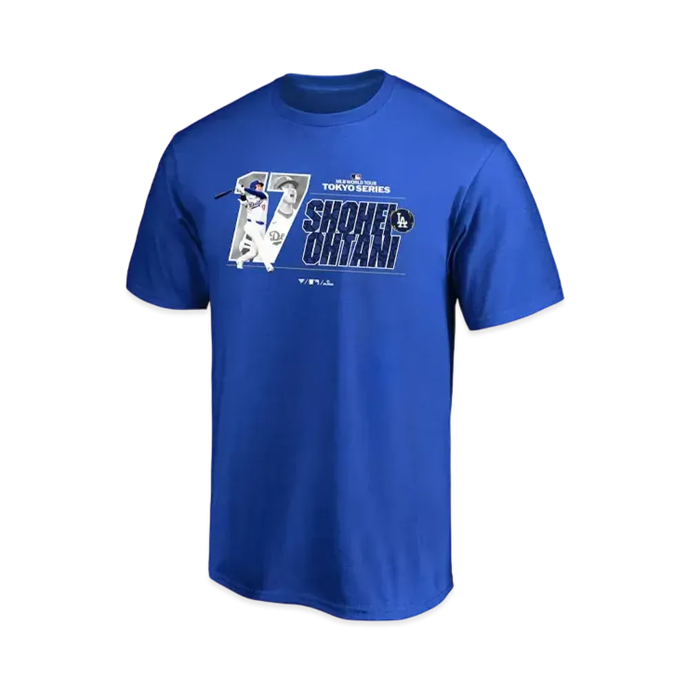 MLB Fanatics Dodgers Shohei Otani MLB Tokyo Series Opening Game T-Shirt "Blue"