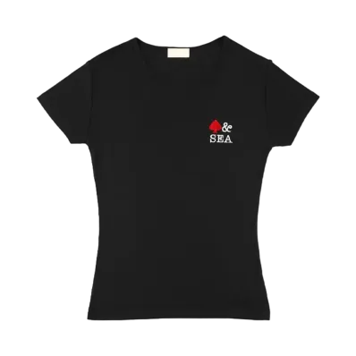 WIND AND SEA Front Logo Mini Tee (Spade) "Black"