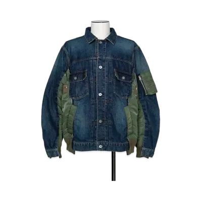 sacai Denim x MA-1 Jacket "Blue"