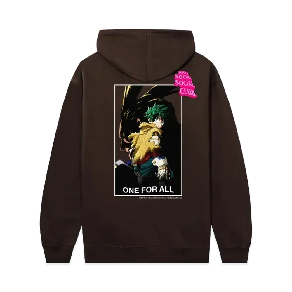 ANTI SOCIAL SOCIAL CLUB x MY HERO ACADEMIA One For All Hoodie "Brown"