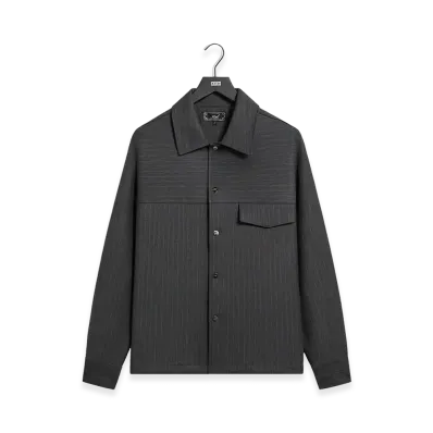Kith Double Weave Montague Shirt "Dark Heather Grey"