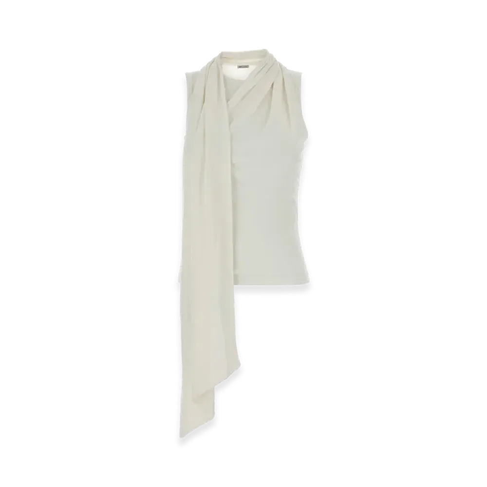 AMI PARIS Women's Viscose Blend Top "White"