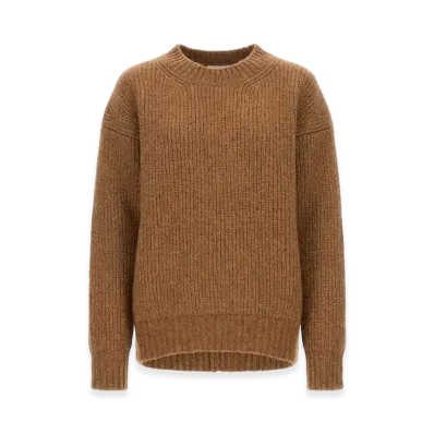 Saint Laurent Women's Thick Knit Pullover "Beige"