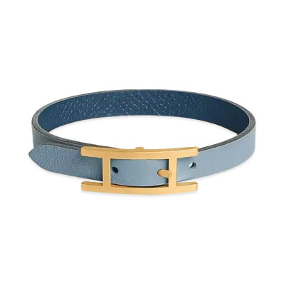 Hermes Behapi Bracelet "Bleu Lin/Bleu Navy/Gold"