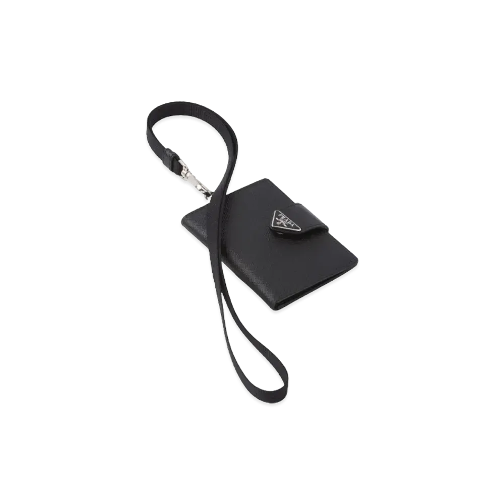 PRADA Saffiano Leather Card Holder "Black"