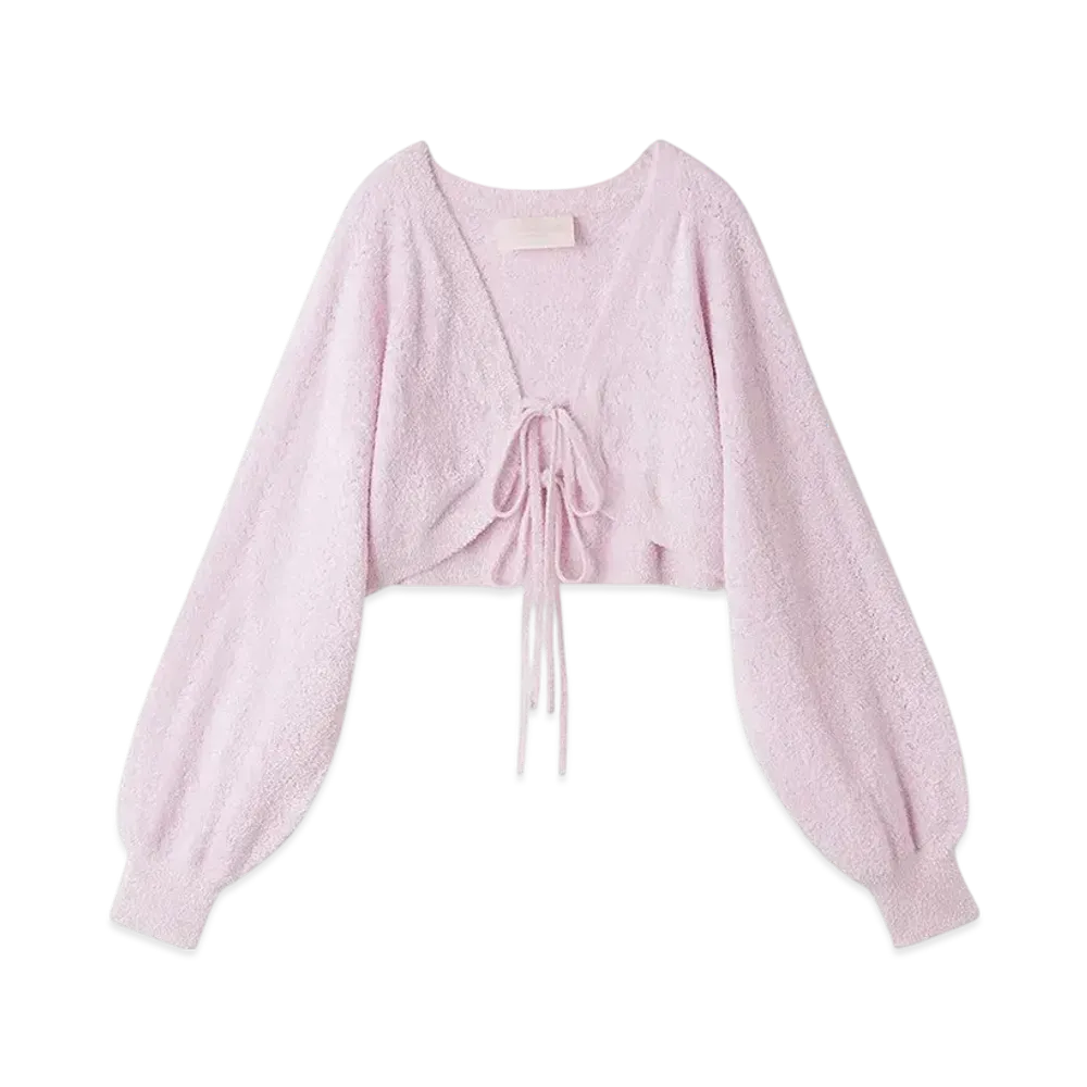 GELATO PIQUE Openwork Cardigan "Pink"