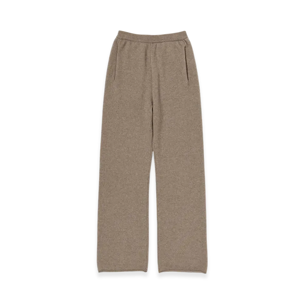 AURALEE Baby Cashmere Knit Pants "Natural Brown"