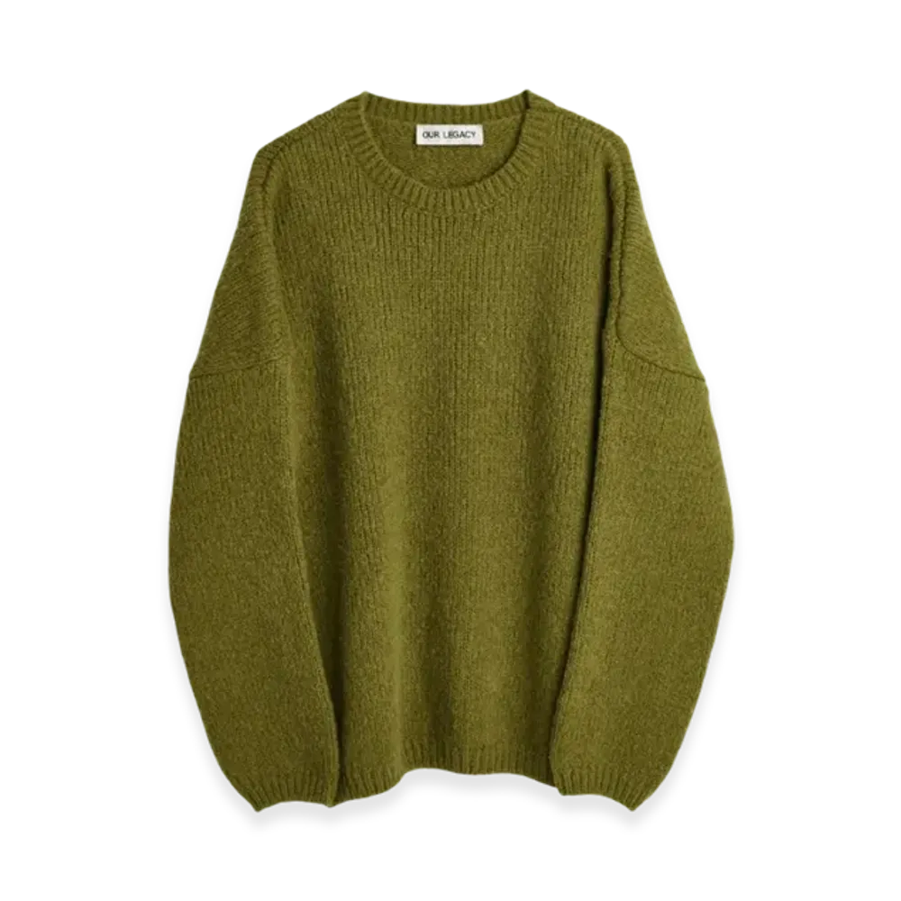 OUR LEGACY Popover Roundneck Alpaca "Swamp Green"