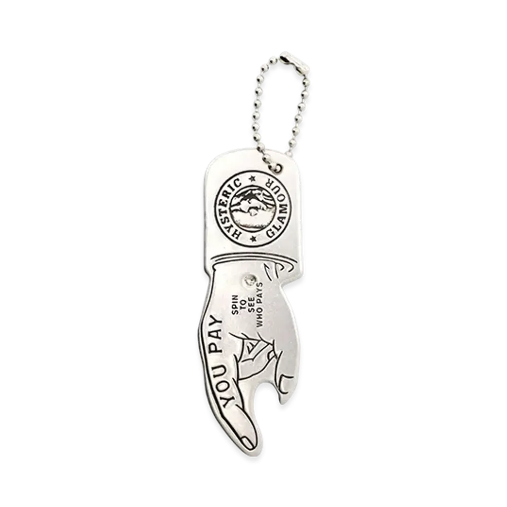 HYSTERIC GLAMOUR You Pay Keychain "Silver"