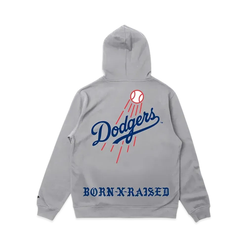 BORN X RAISED x NEW ERA x Dodgers Trademark Hoodie "Grey"