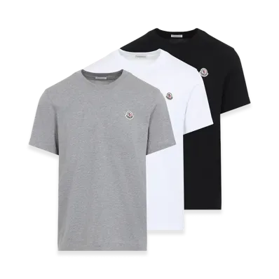 MONCLER Cotton Short Sleeves T-Shirt "Open/Multicolor"
