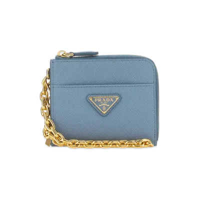 PRADA Women's Leather Wallet "Lightblue"