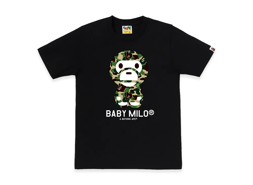 A BATHING APE Women's ABC Camo Baby Milo Tee "Black/Green"