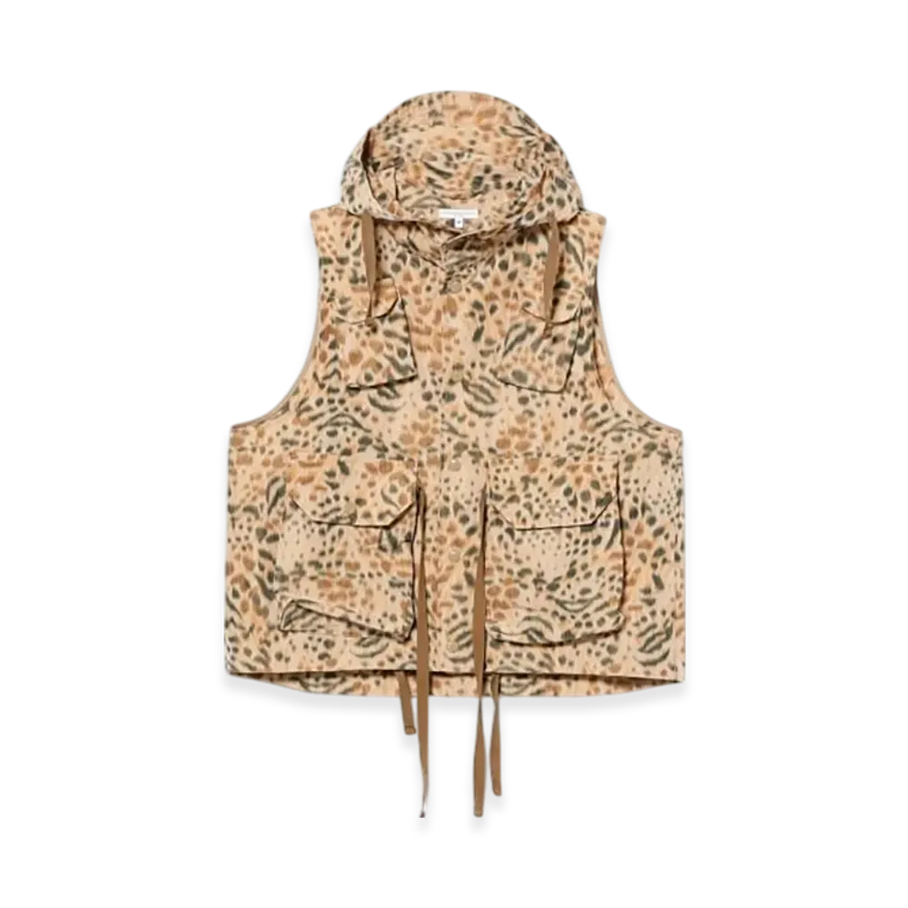 ENGINEERED GARMENTS Field Vest - Leopard Print "Brown"