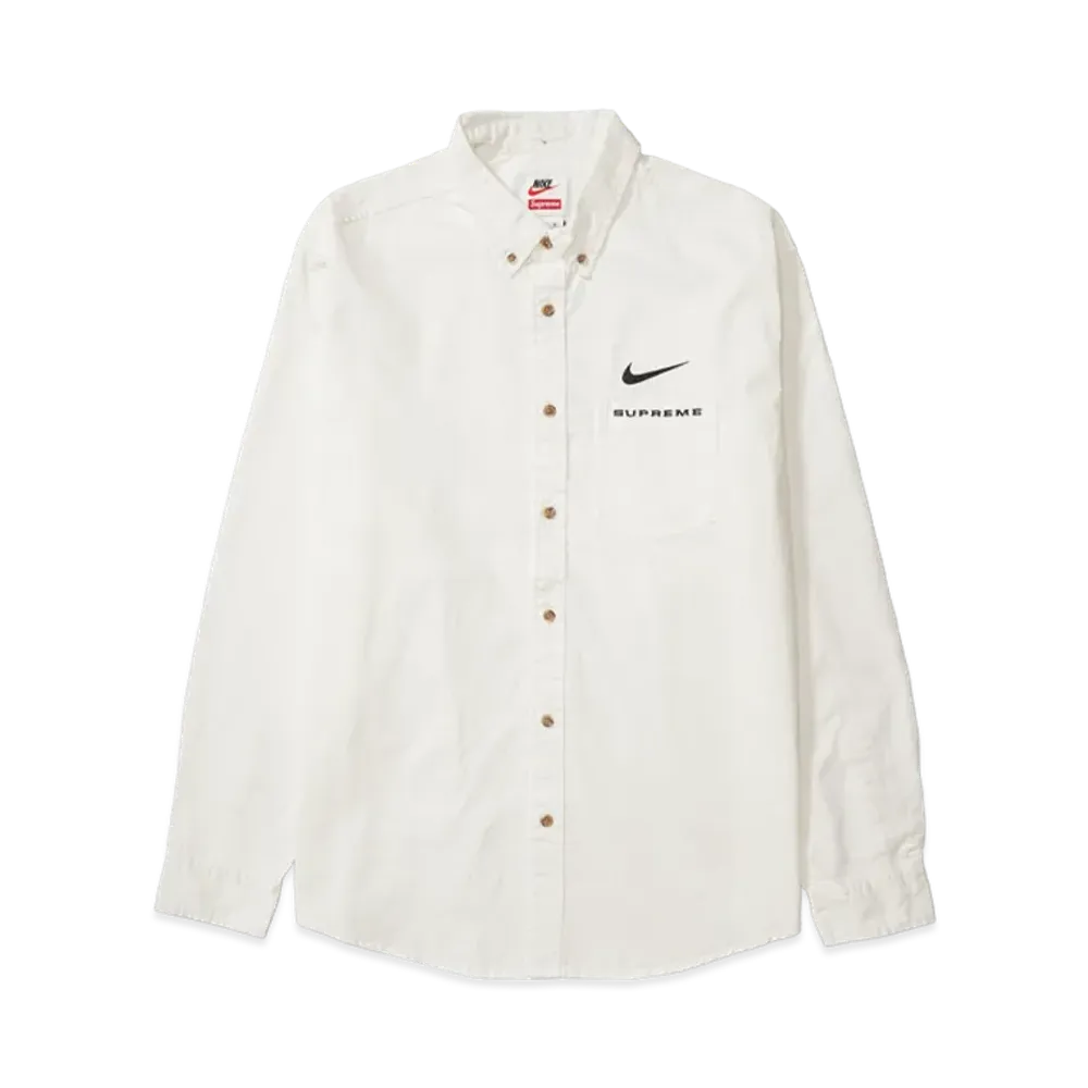 Supreme x Nike Cotton Twill Shirt "White"