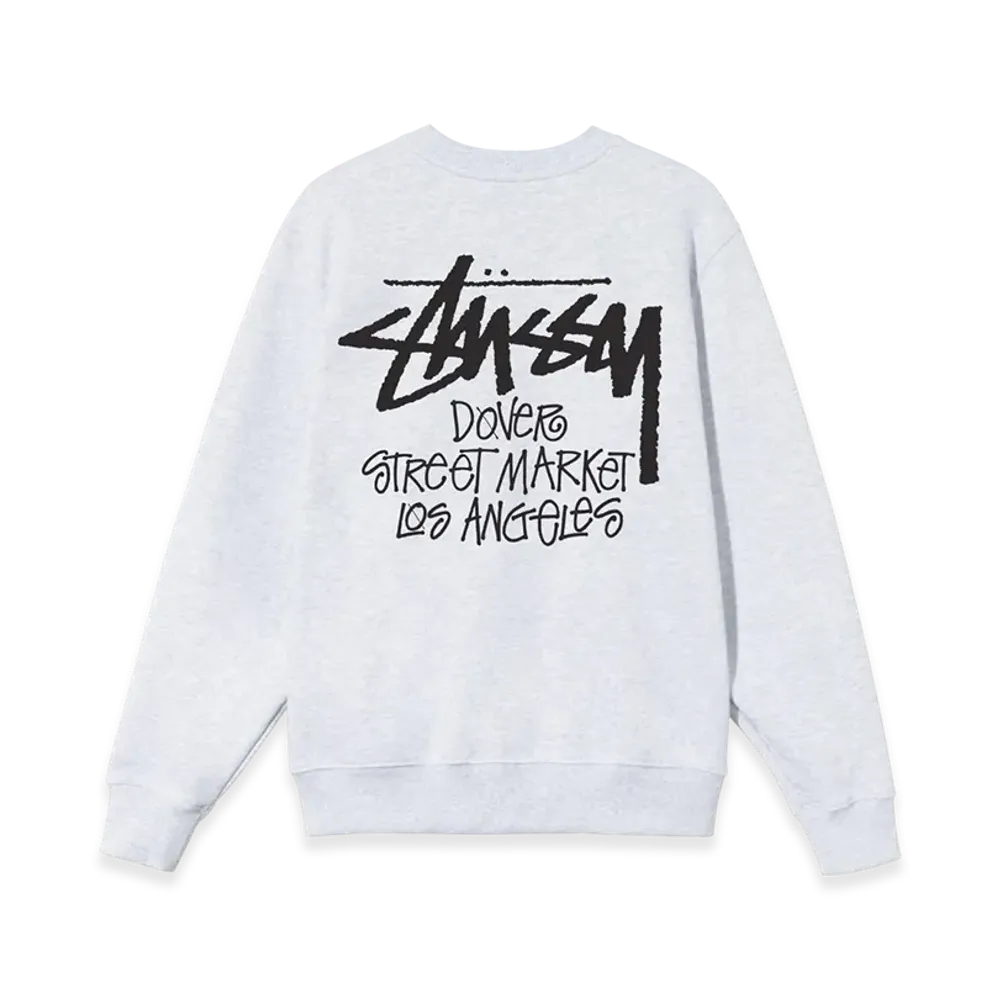 Stussy Stock DSM Los Angeles Crew 2021 "Ash Heather"