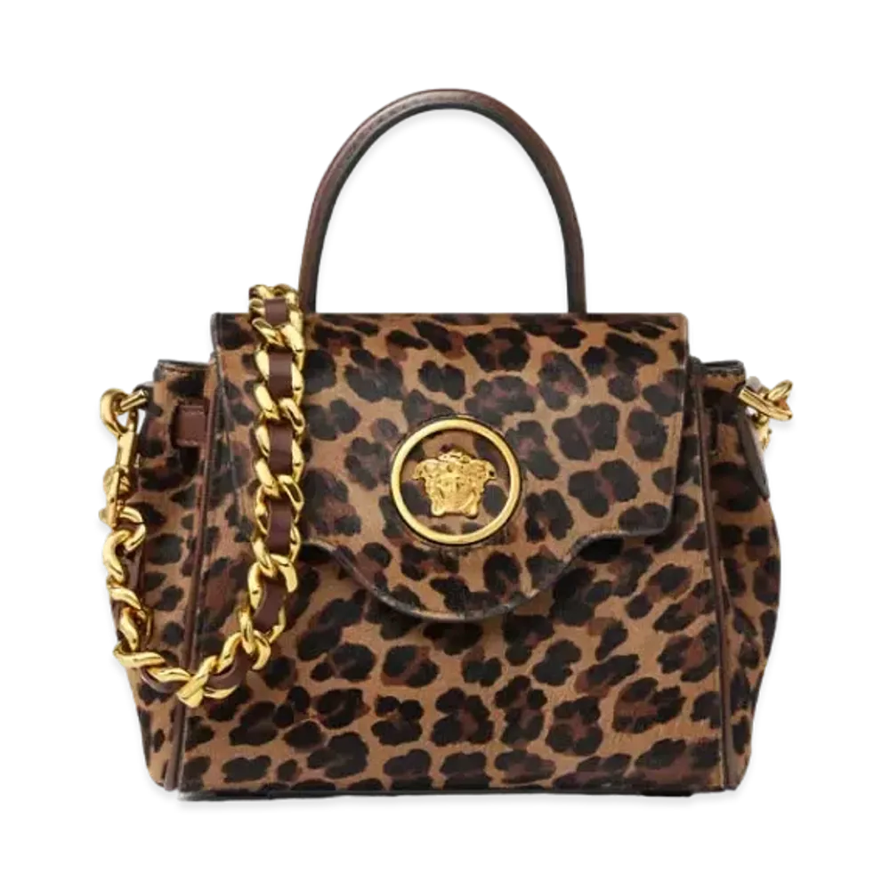 Versace Leopard La Medusa Small Handbag "Animalier"