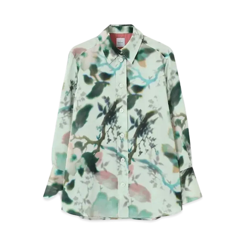 Paul Smith Women's Lens Blur Botanical Shirt "LightYellow"
