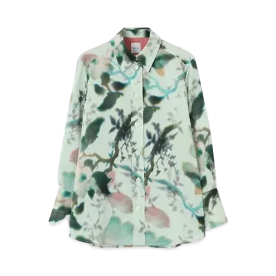 Paul Smith Women's Lens Blur Botanical Shirt "LightYellow"