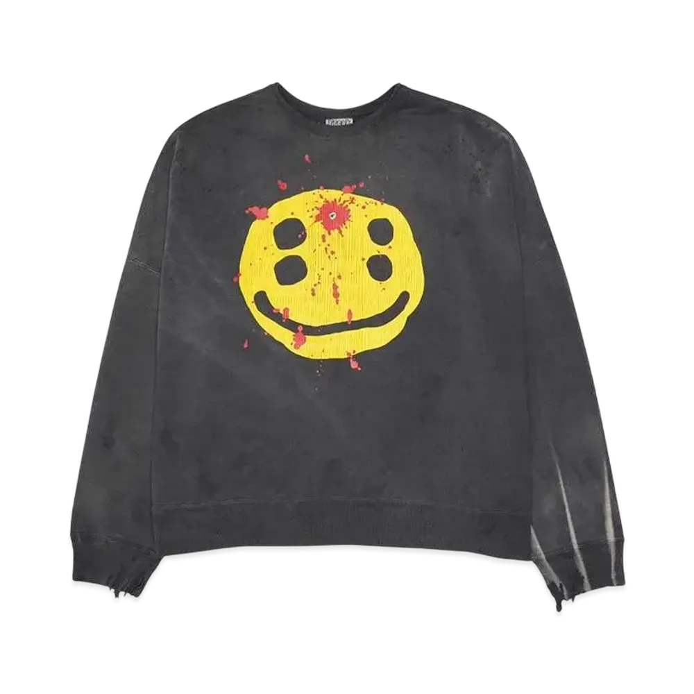Saint Mxxxxxx x Cactus Plant Flea Market Smile Sweat Shirt "Black"