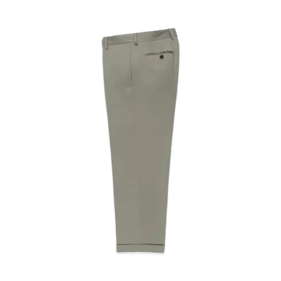 WACKO MARIA DORMEUIL / Pleated Trousers (Type-2) , Straight Trousers "Smokey Green"