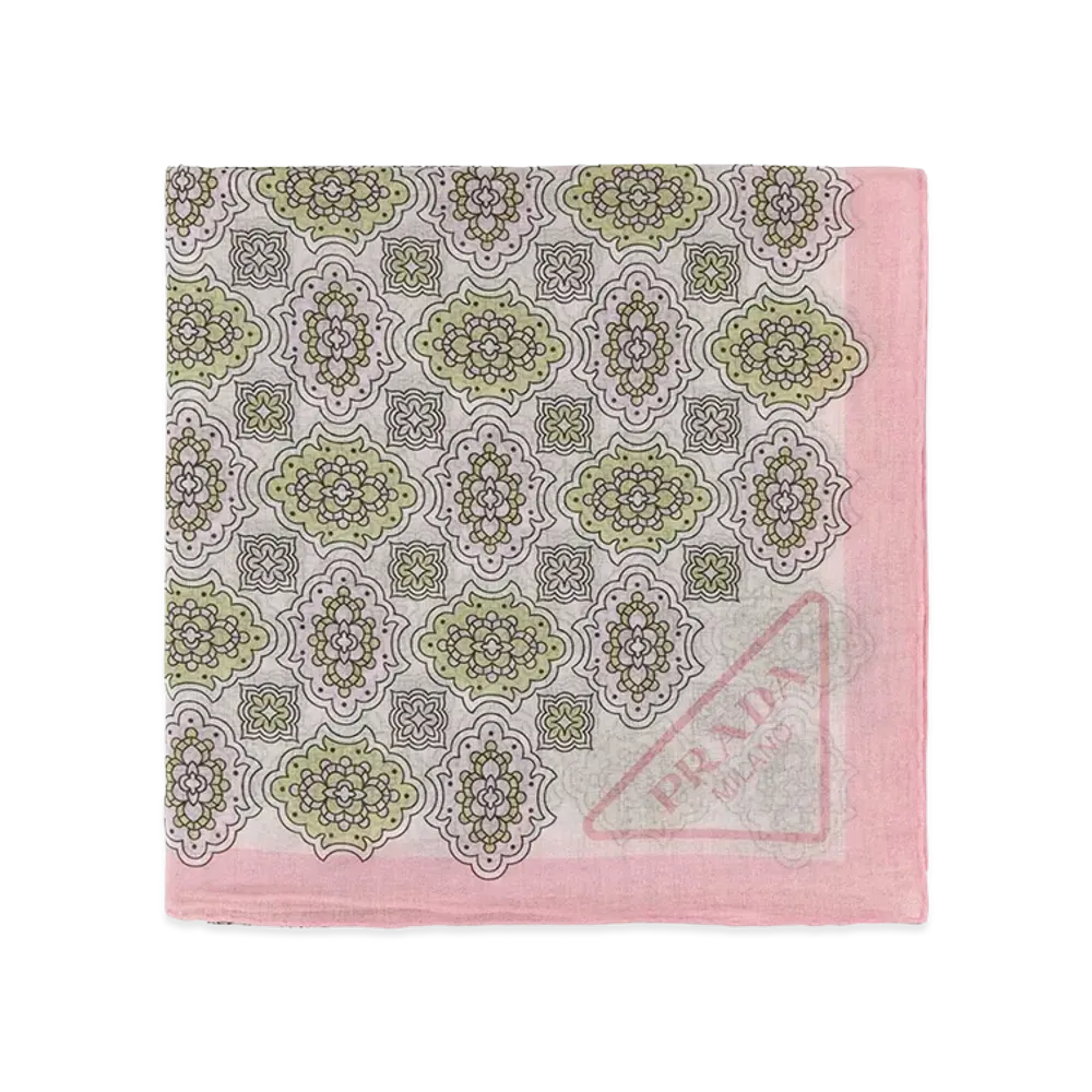 PRADA Women's Printed Cotton Foulard "Printed"