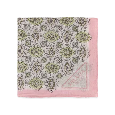 PRADA Women's Printed Cotton Foulard "Printed"