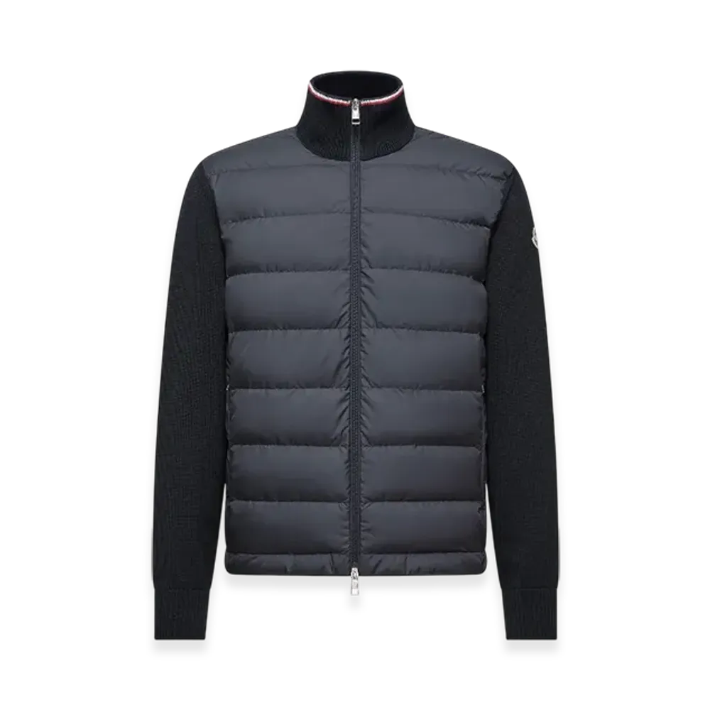 MONCLER Padded Zip-Up Cotton Cardigan "Blue"