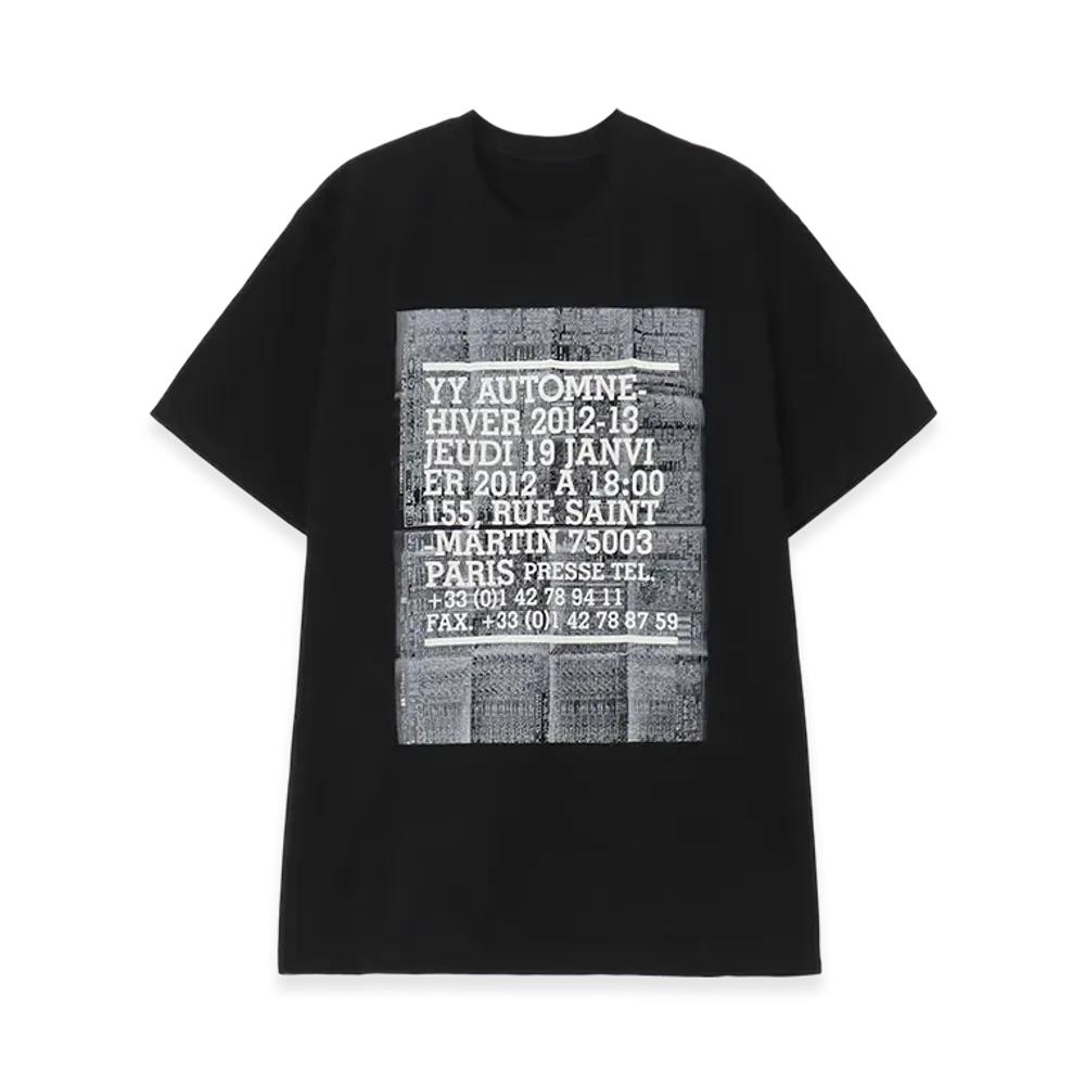 WILDSIDE YOHJI YAMAMOTO Yohji Yamamoto Pour Homme Invitation T-Shirt (2012-13AW) "Black"