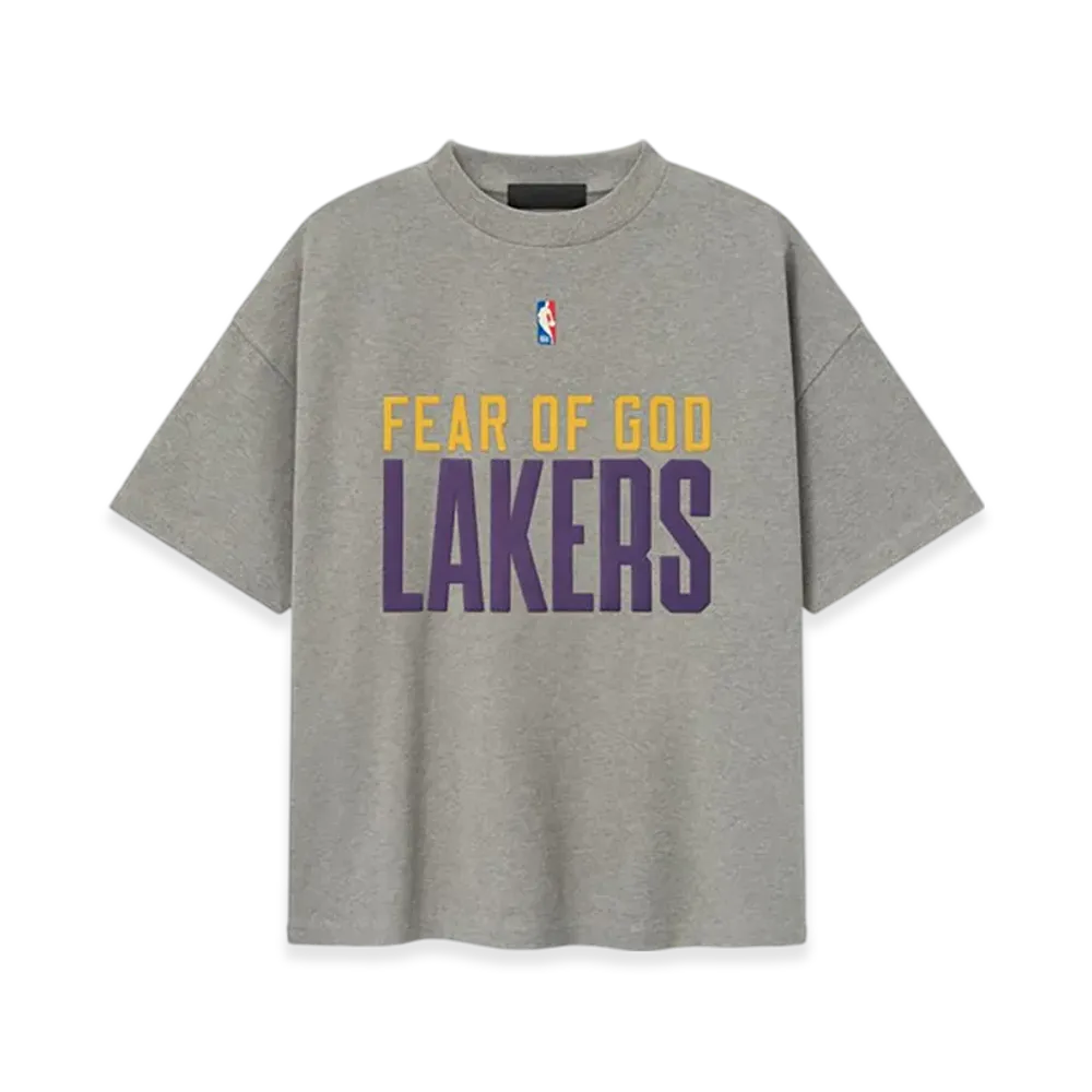 FEAR OF GOD ESSENTIALS Lakers 90's Tee "Concrete Heather"