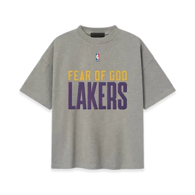 FEAR OF GOD ESSENTIALS Lakers 90's Tee "Concrete Heather"