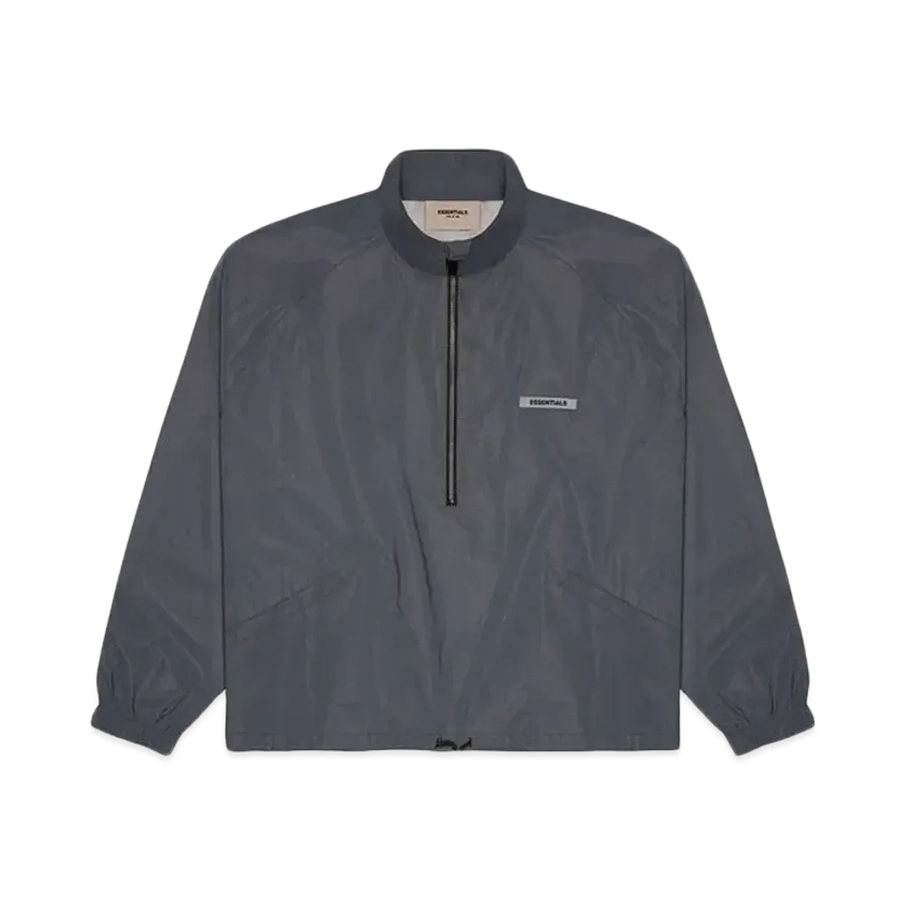 FEAR OF GOD ESSENTIALS Half Zip Track Jacket "Black Reflective"