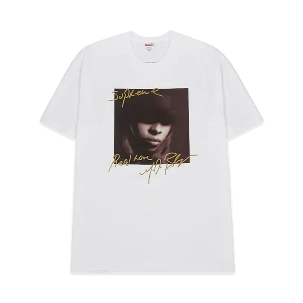 シュプリーム メアリー J ブライジ Tシャツ "ホワイト"