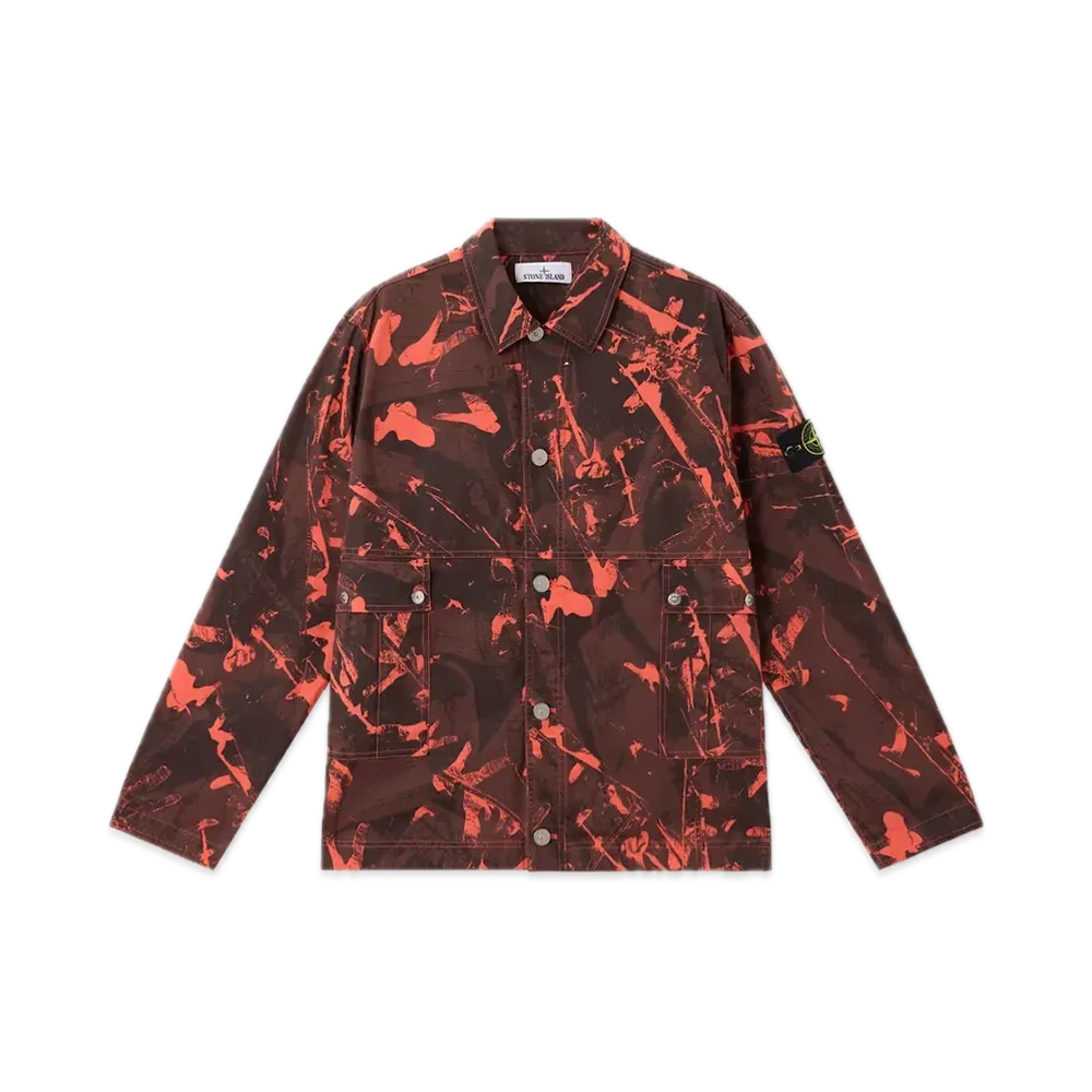 Stone Island 1200026 Scan Camo On Stretch Ripstop-OVD "Black"