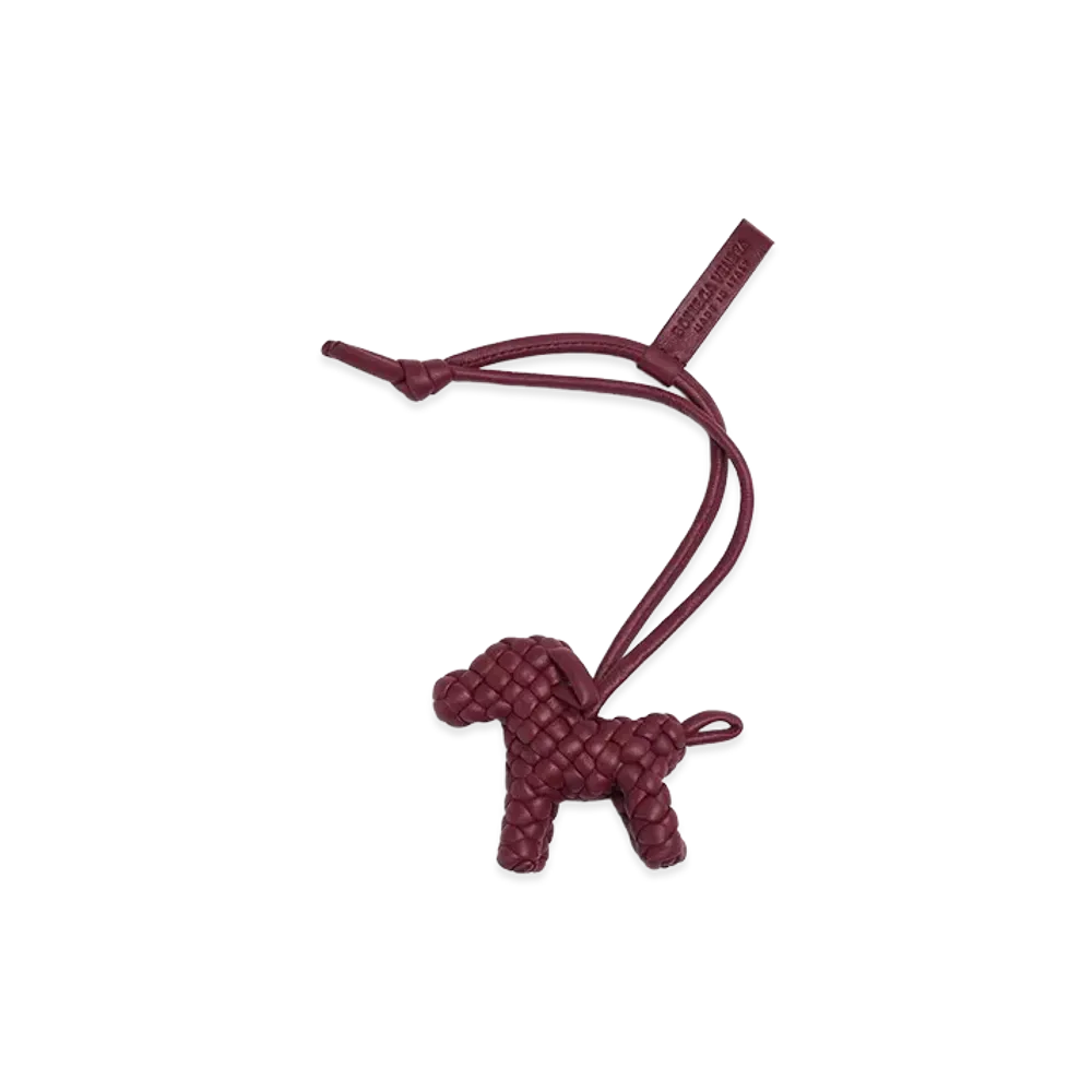 Bottega Veneta Dog Charm "Bordeaux"