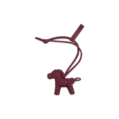 Bottega Veneta Dog Charm "Bordeaux"