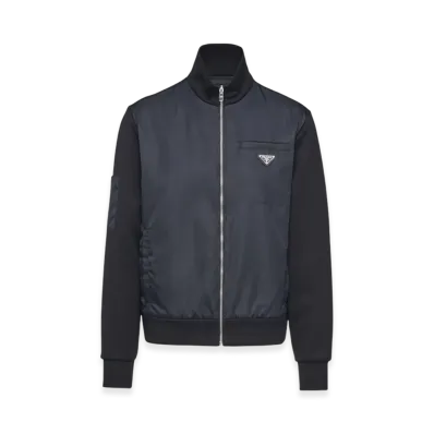 PRADA Sweatshirt with Re-Nylon Details "Black/Black"