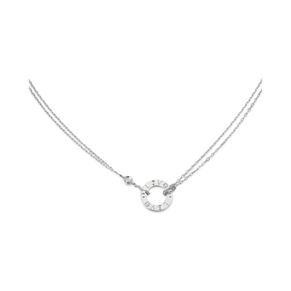 Cartier Love Necklace, 2 Diamonds