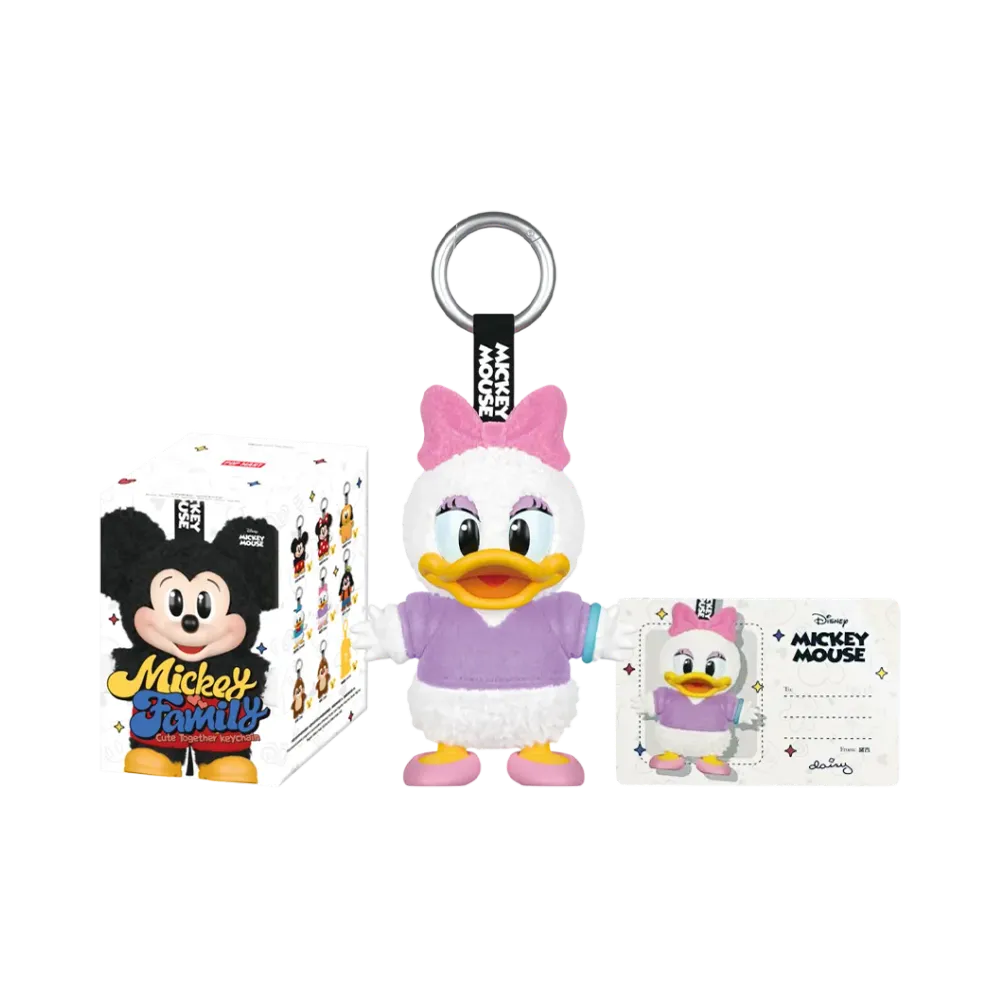 POP MART DISNEY Mickey Family Cute Together Series Plush Keychain Daisy