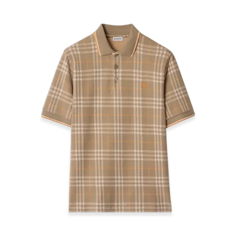 Burberry Check Cotton Polo Shirt "Bloom"