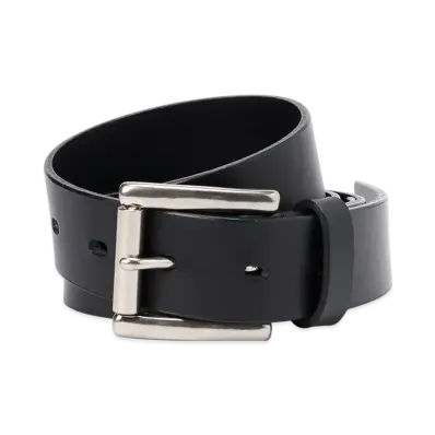 Yohji Yamamoto POUR HOMME Mat Soft Oil 30Mm Plain Belt "Black"