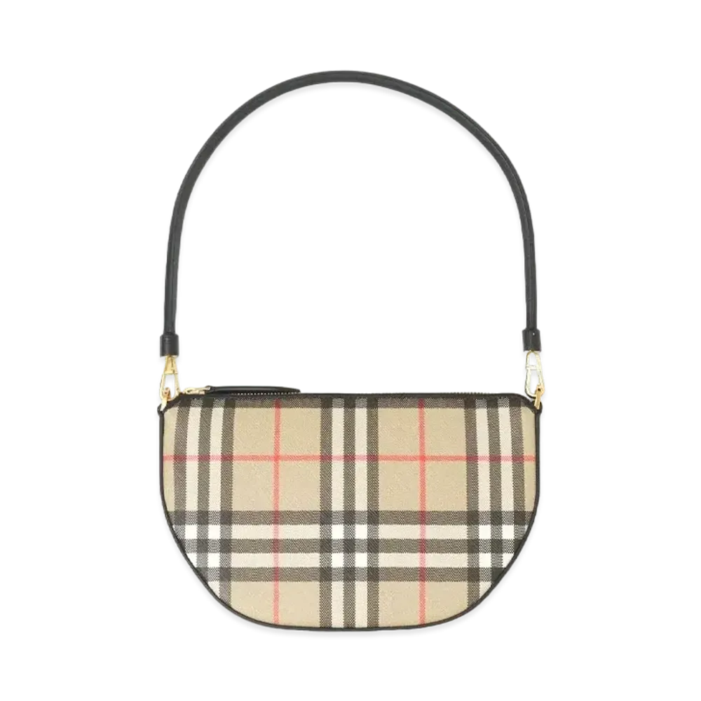BURBERRY Vintage Check Cotton Olympia Pouch "Archive Beige"