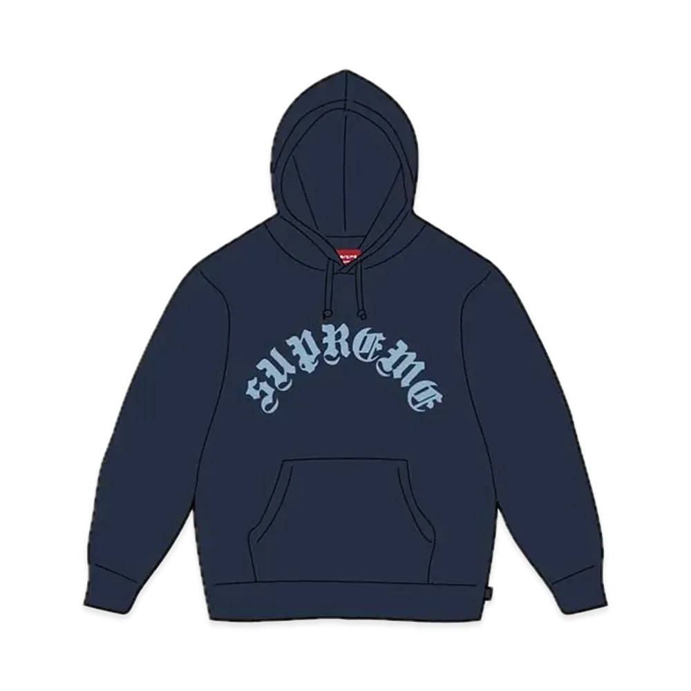 Supreme Printed Arc Hooded Sweatshirt "Navy"