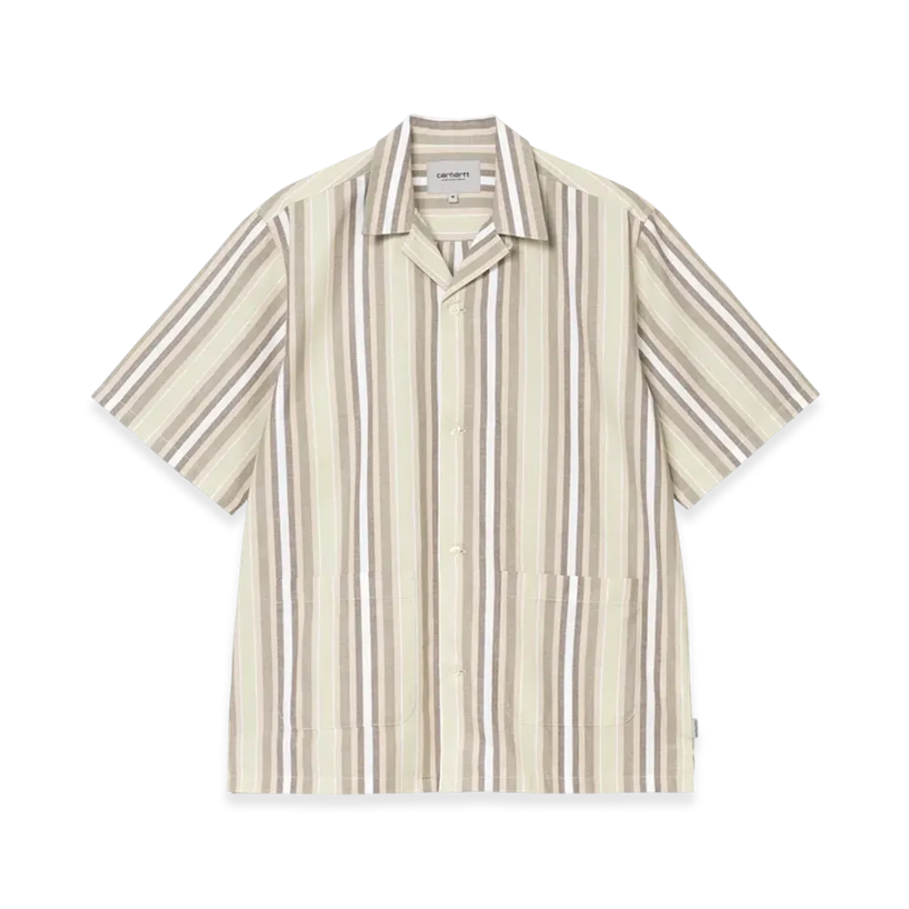 Carhartt WIP S/S Folsey Shirt "Folsey Stripe Pale Olive/White"