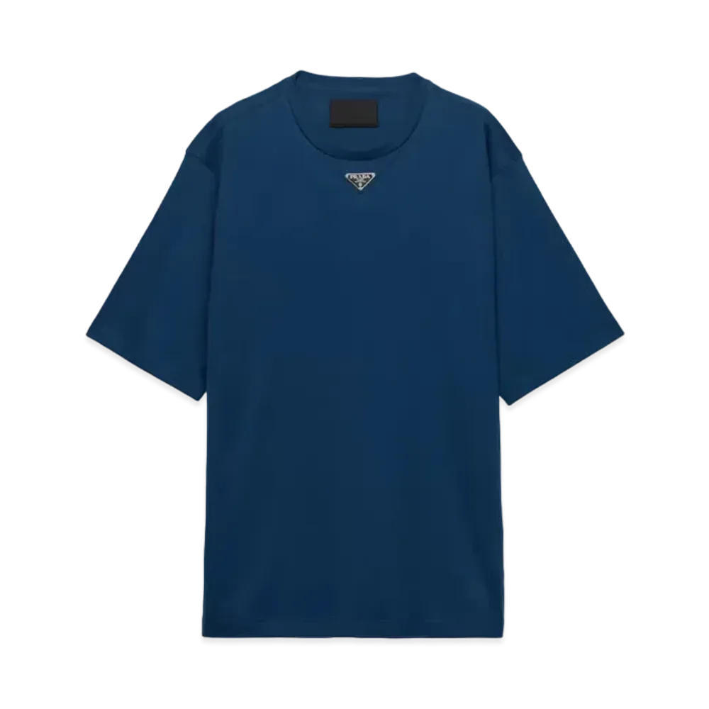 PRADA Men's Cotton T-Shirt "Blue"