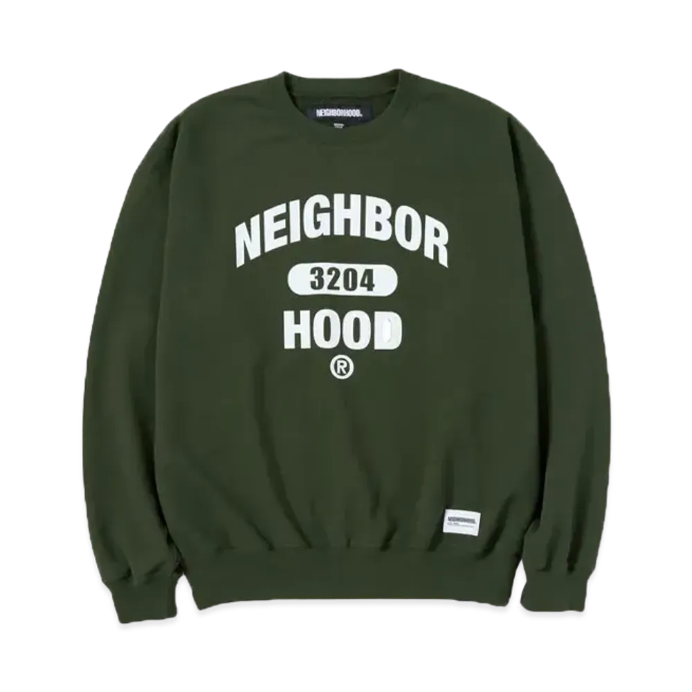 NEIGHBORHOOD College Sweatshirt LS "Green"