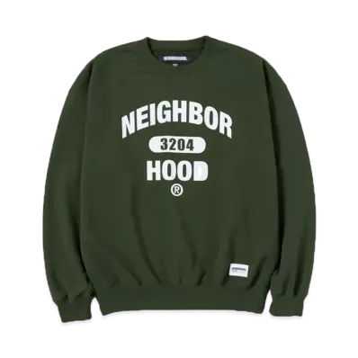 NEIGHBORHOOD College Sweatshirt LS "Green"