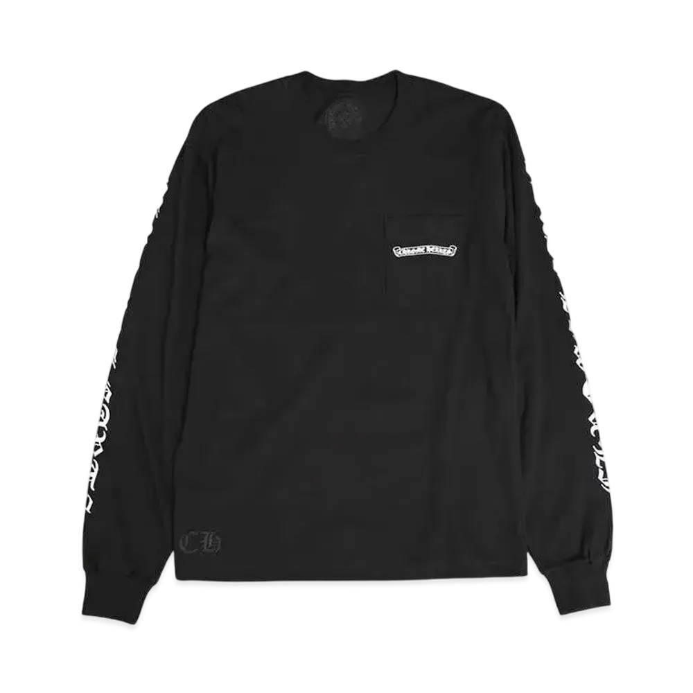 Chrome Hearts Scroll Logo L/S T-Shirt "Black"
