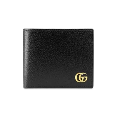 GUCCI GG Marmont Leather Coin Wallet "Black"